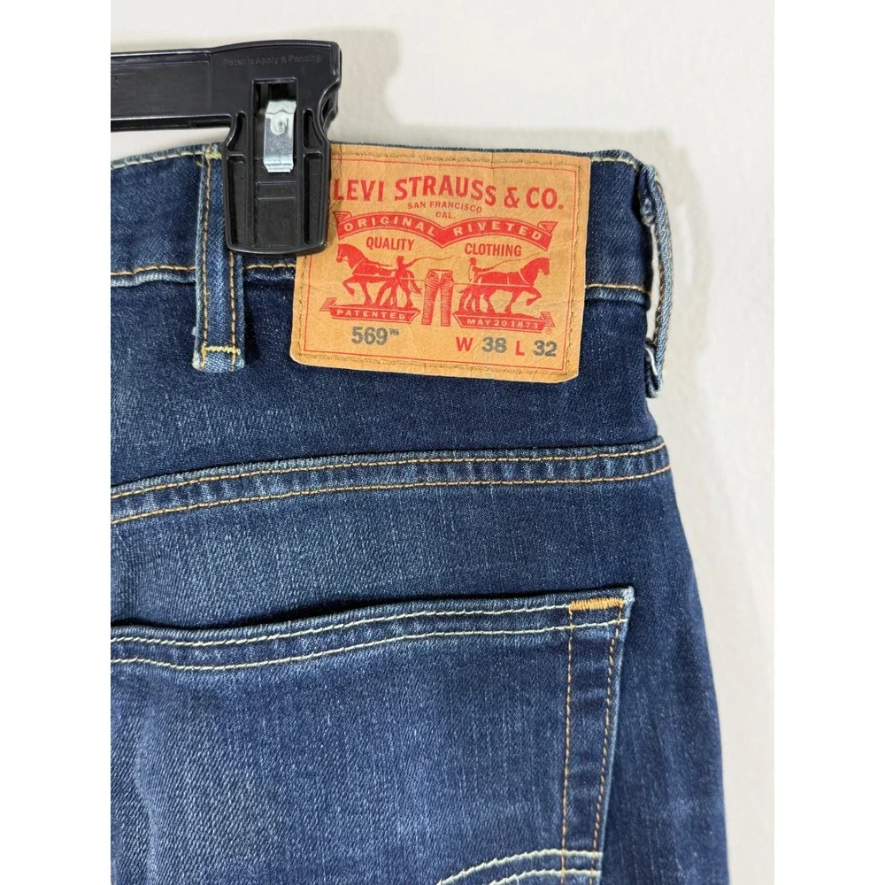 Levi's 569 Y2K Loose Straight Jeans Men W38 L32 Dark Wash Relaxed 2010